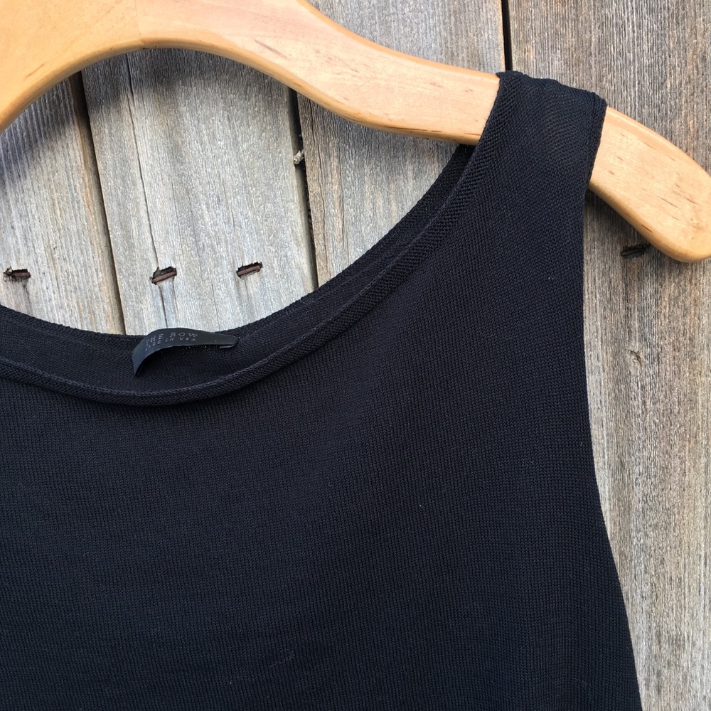 The Row Sleeveless Sweater Linen Cotton Black L - Picture 4 of 13